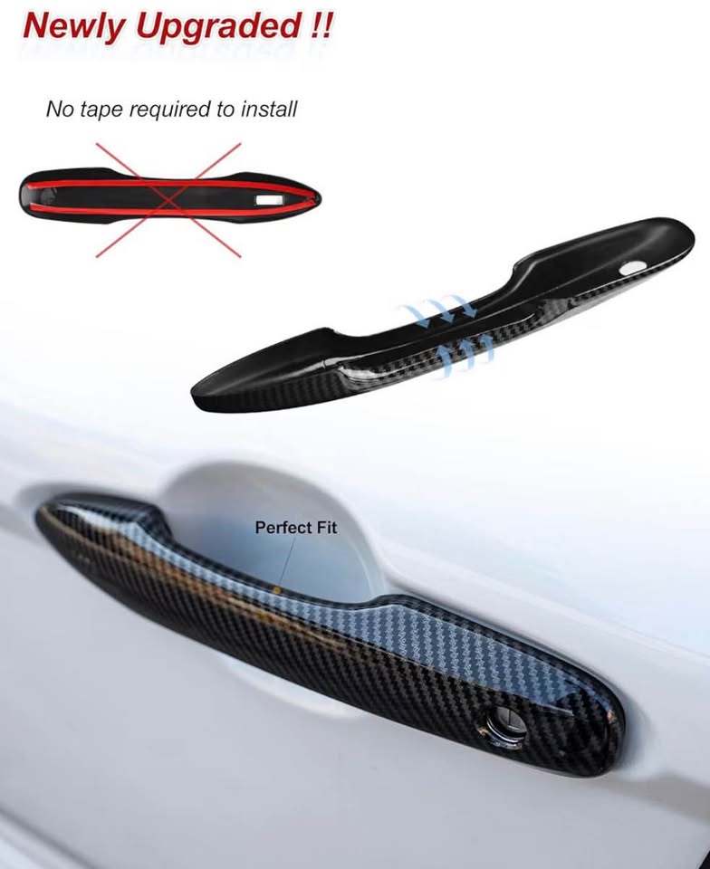 Carbon Fiber Style Door Handle Covers (Set of 4)