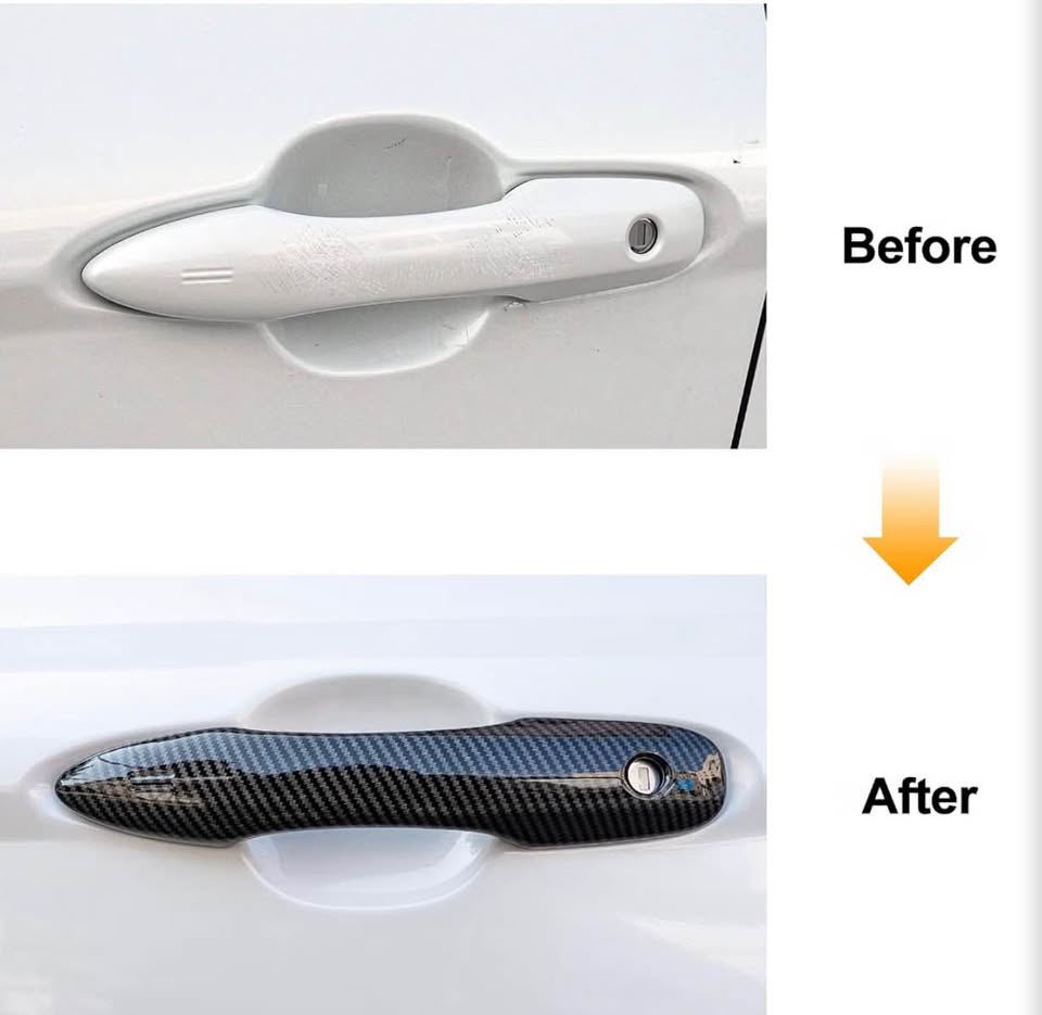Carbon Fiber Style Door Handle Covers (Set of 4)