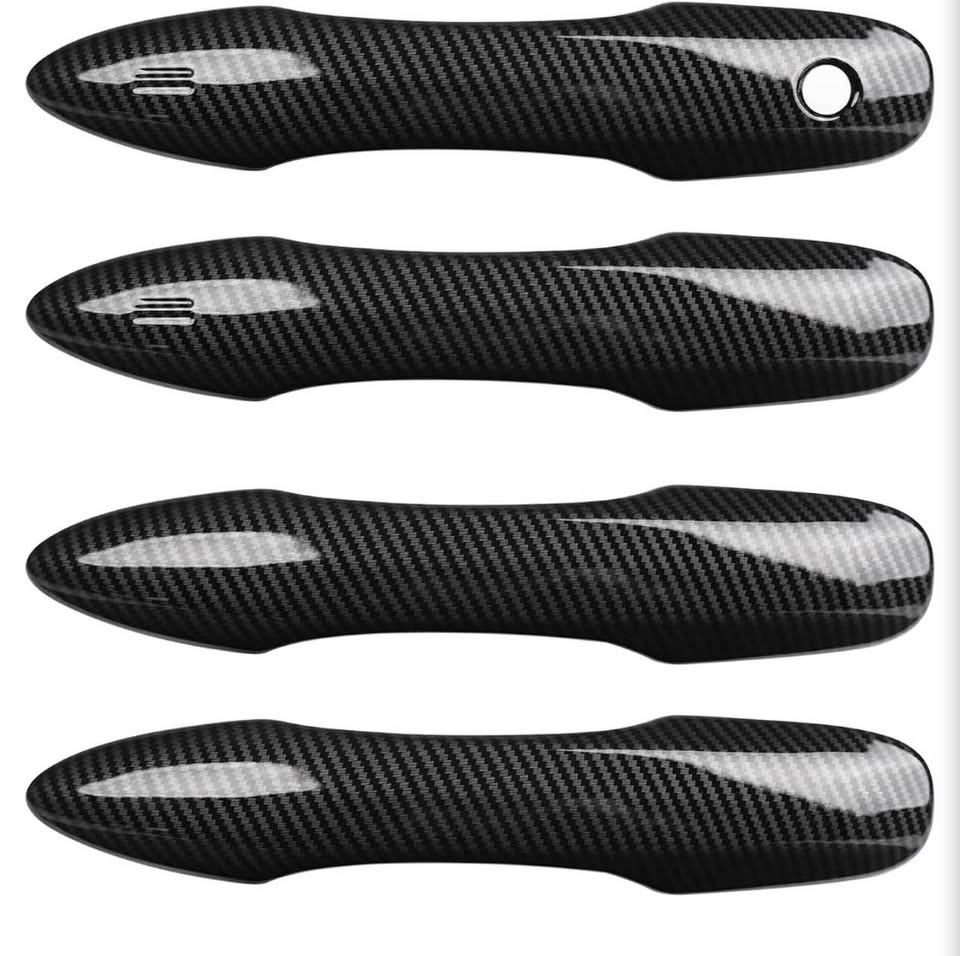 Carbon Fiber Style Door Handle Covers (Set of 4)