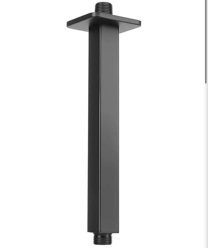 8-Inch Matte Black Ceiling Mount Shower Arm