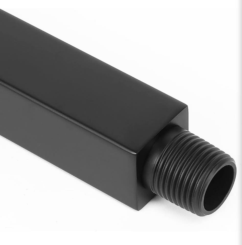 8-Inch Matte Black Ceiling Mount Shower Arm