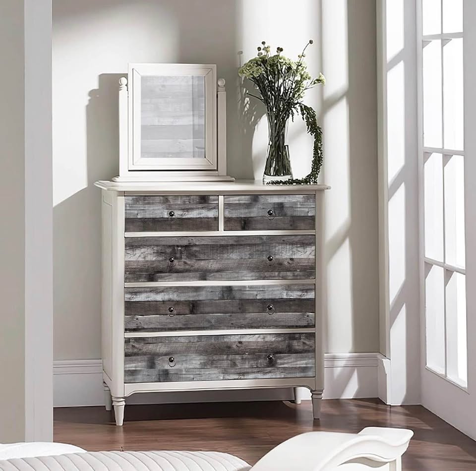 Rustic Grey Wood Peel and Stick Wallpaper17.3x200inch