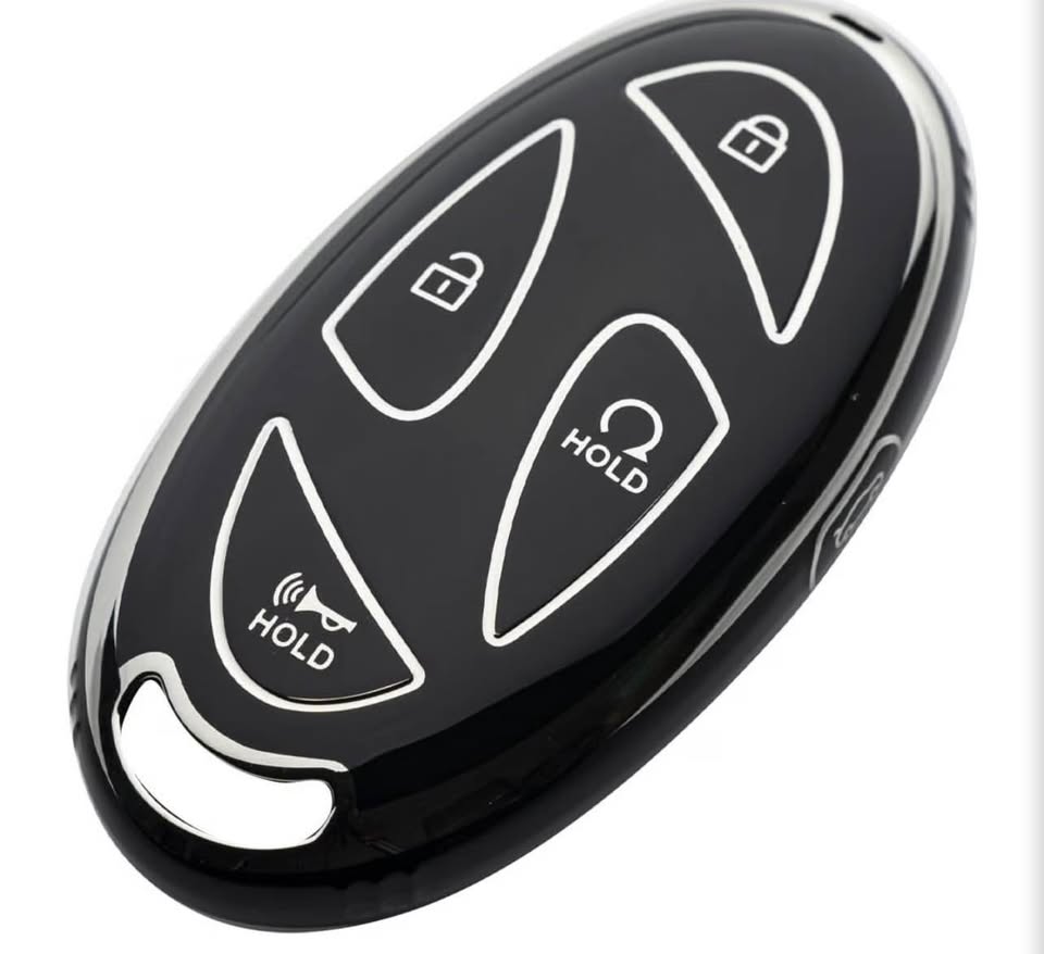 2 pack Tautrophen Key Fob Cover Silver and Black