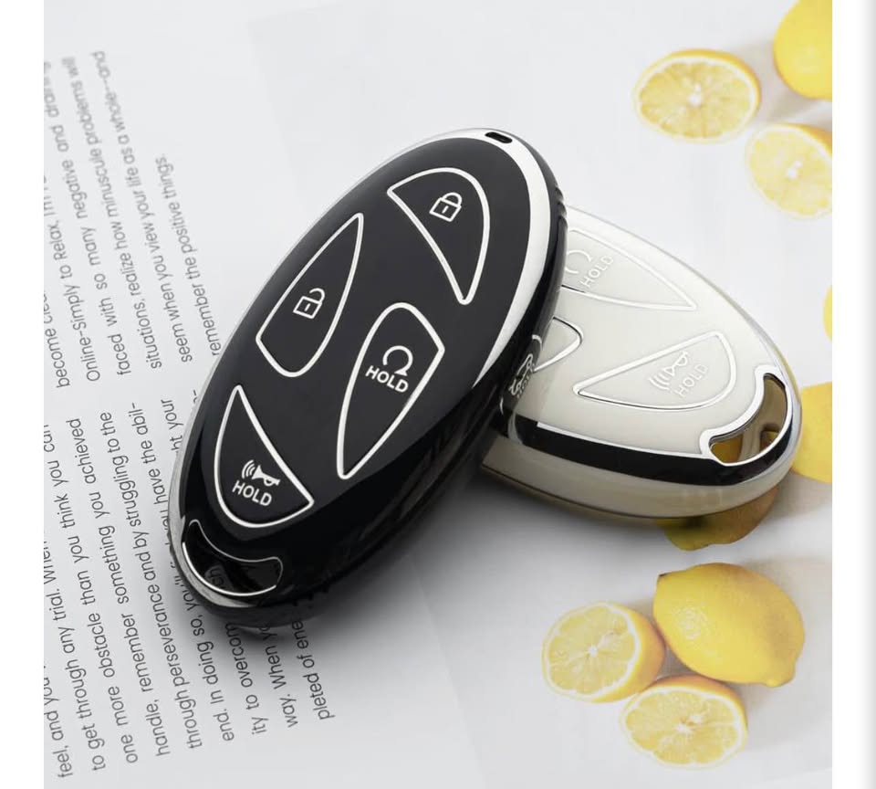 2 pack Tautrophen Key Fob Cover Silver and Black