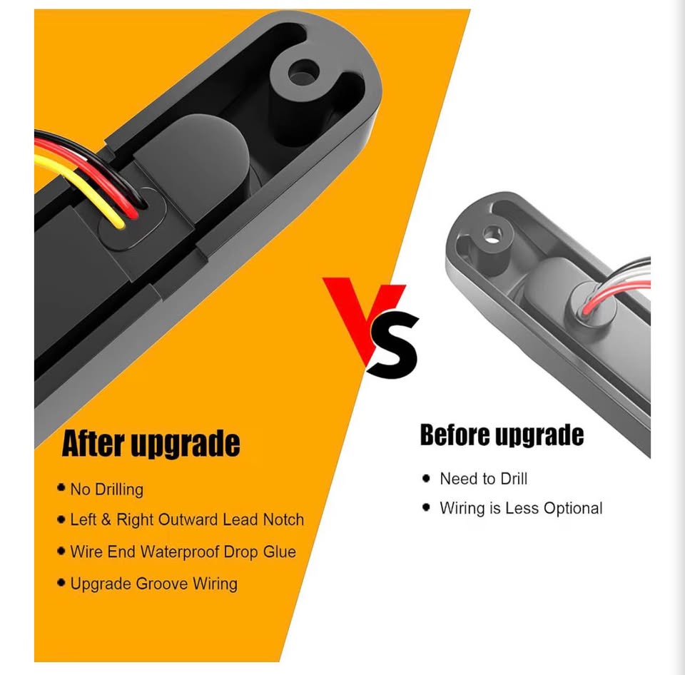 Sequential LED Amber Turn Signal Light Bars，2pack