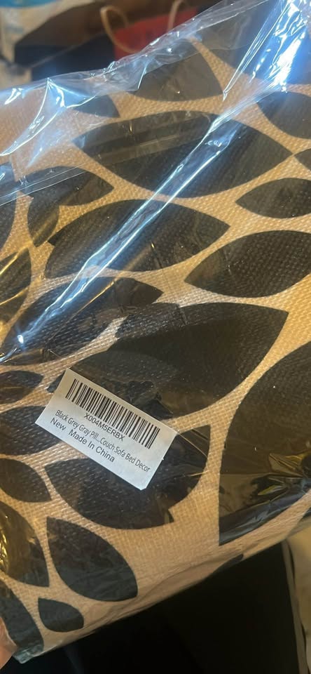 Set of 2 Black and Grey Floral Dahlia Throw Pillow Covers
