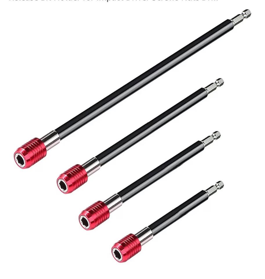 Drill Bit Extension Set,4Pcs Magnetic Drill Screwdriver Bit Holder Bar Chuck Ada