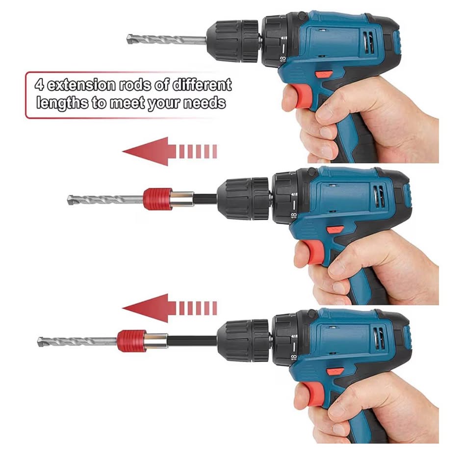 Drill Bit Extension Set,4Pcs Magnetic Drill Screwdriver Bit Holder Bar Chuck Ada