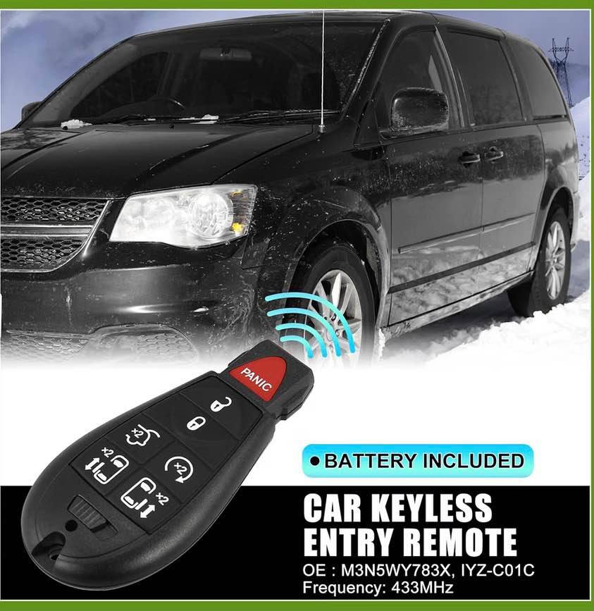 2-Pack Keyless Entry Remote M3N5WY783X for Dodge Grand Caravan 08-19
