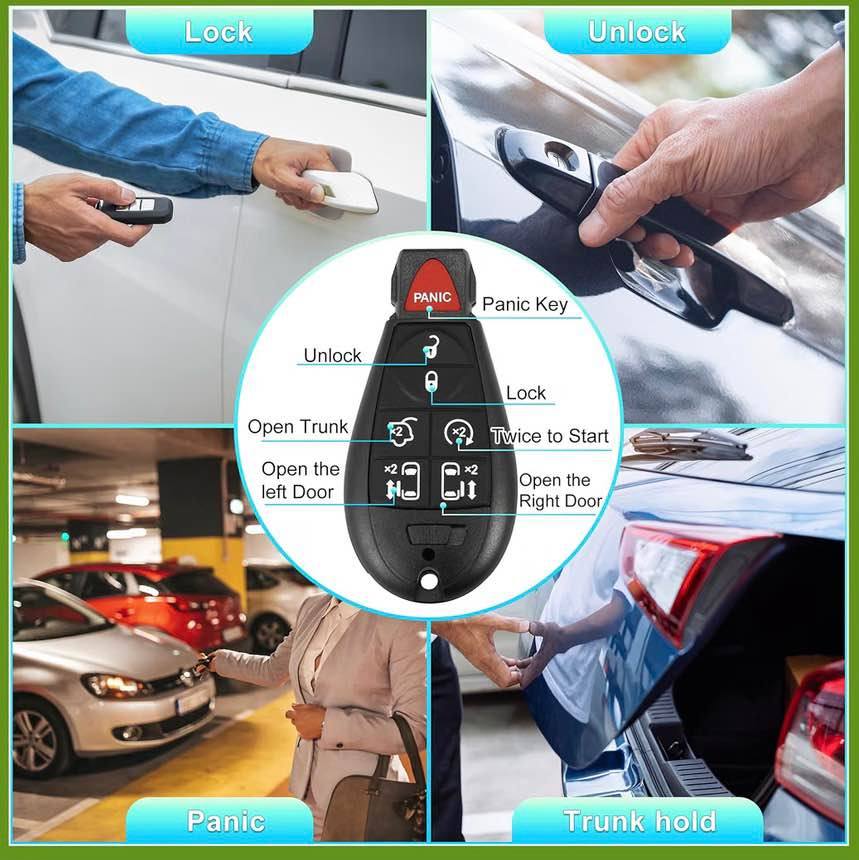 2-Pack Keyless Entry Remote M3N5WY783X for Dodge Grand Caravan 08-19