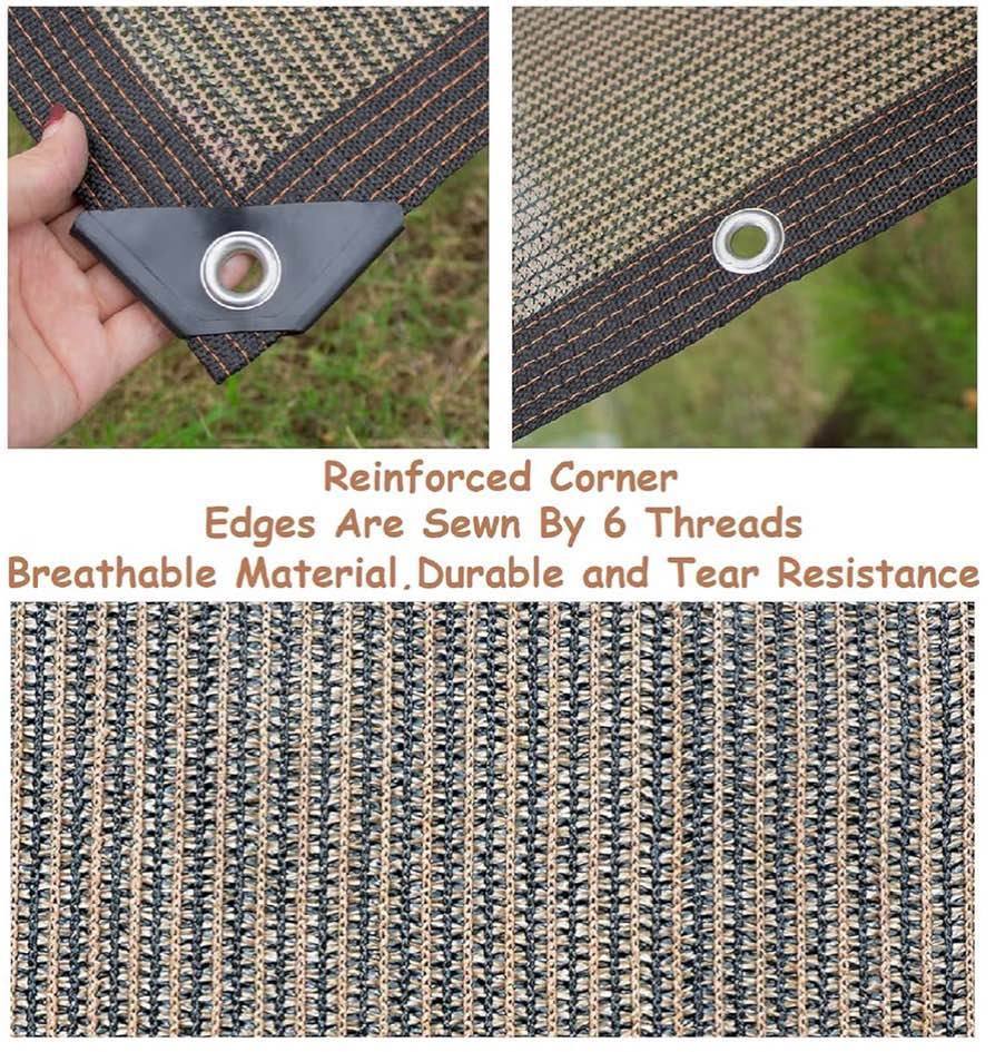 Fence Privacy Screen Balcony Sun Shade Cloth 3'3"x9'9" 80% Shade Fabric Outdoor 