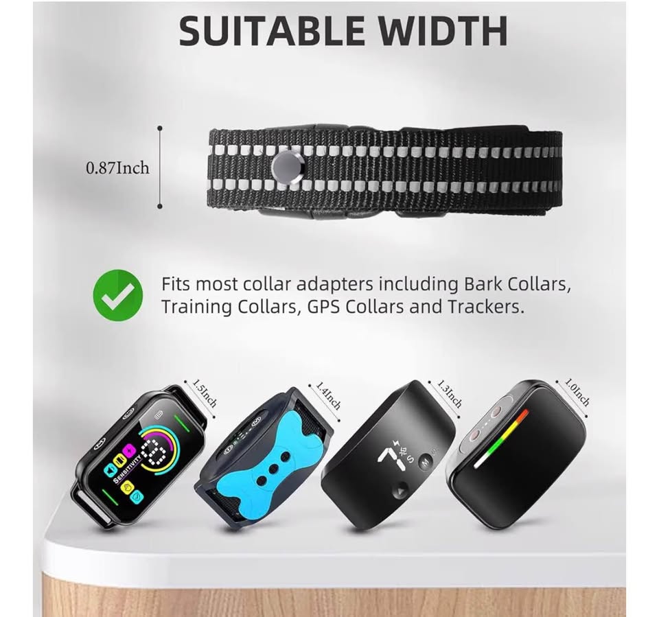 Collar Replacement Strap, Reflective Replacement Nylon Collar Strap Dog GPS Trai