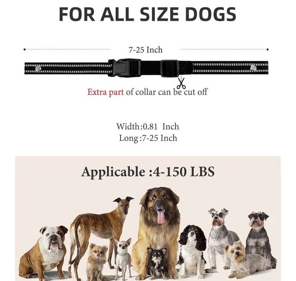 Collar Replacement Strap, Reflective Replacement Nylon Collar Strap Dog GPS Trai