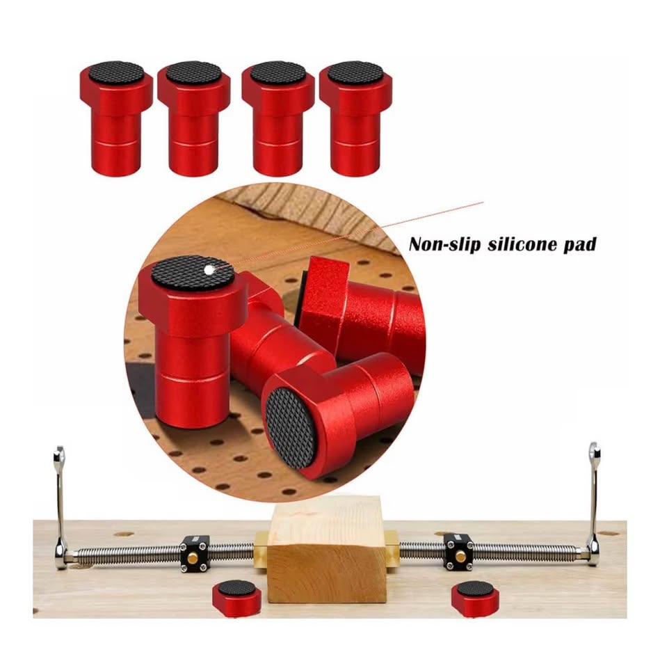 8 Pack 3/4" Bench Dogs Bench Brake, 19mm Aluminum Alloy Bench Dogs Stops with No