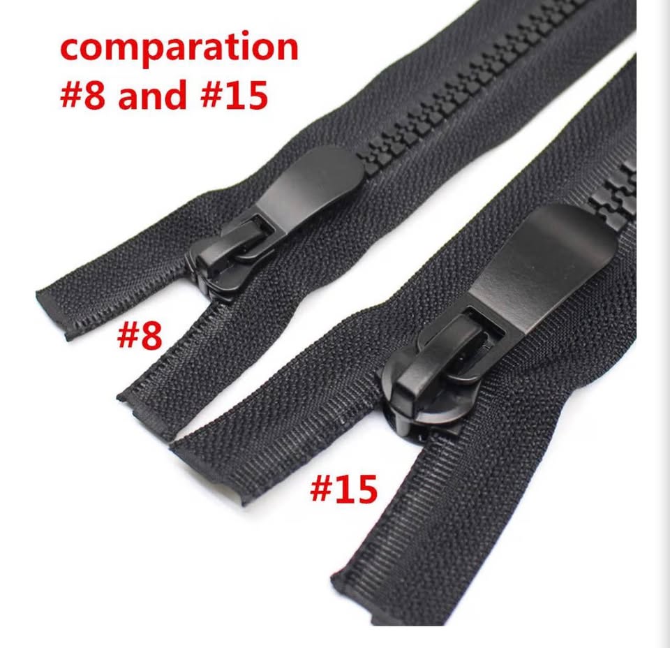 Heavy Duty Resin Zippers #8 and #15