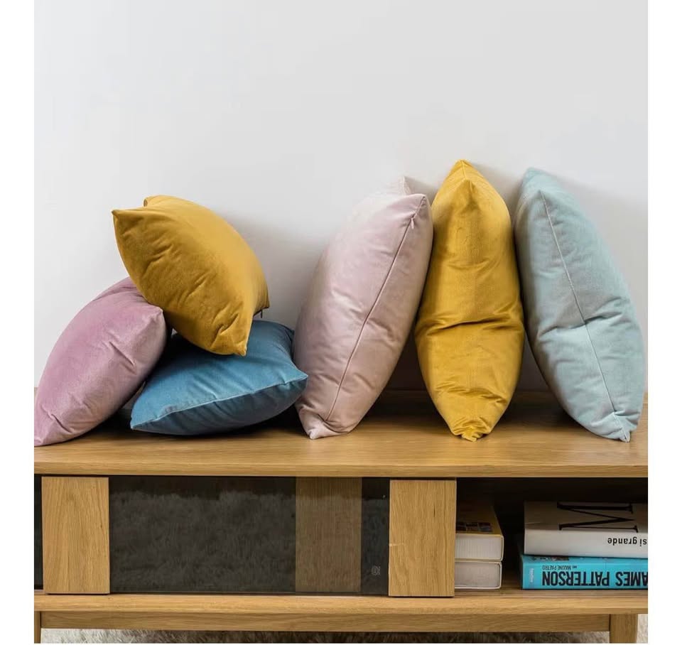 Mustard Yellow Decorative Lumbar Velvet Throw Pillow Covers 12x20,Pack of 2 Luxu