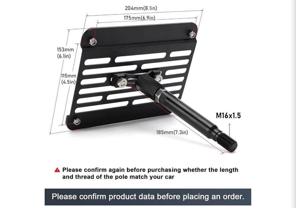 Front Bumper Tow Hook License Plate Mount for Subaru
