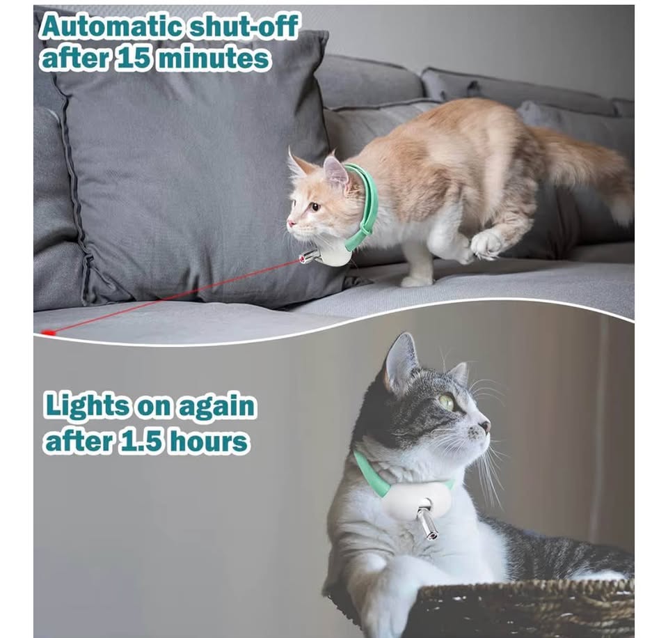 Automatic Cat Toys with LED Light,Upgraded Lengthened Light Head, Interactive To