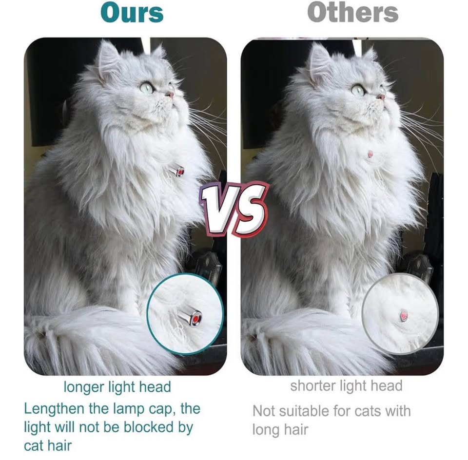 Automatic Cat Toys with LED Light,Upgraded Lengthened Light Head, Interactive To