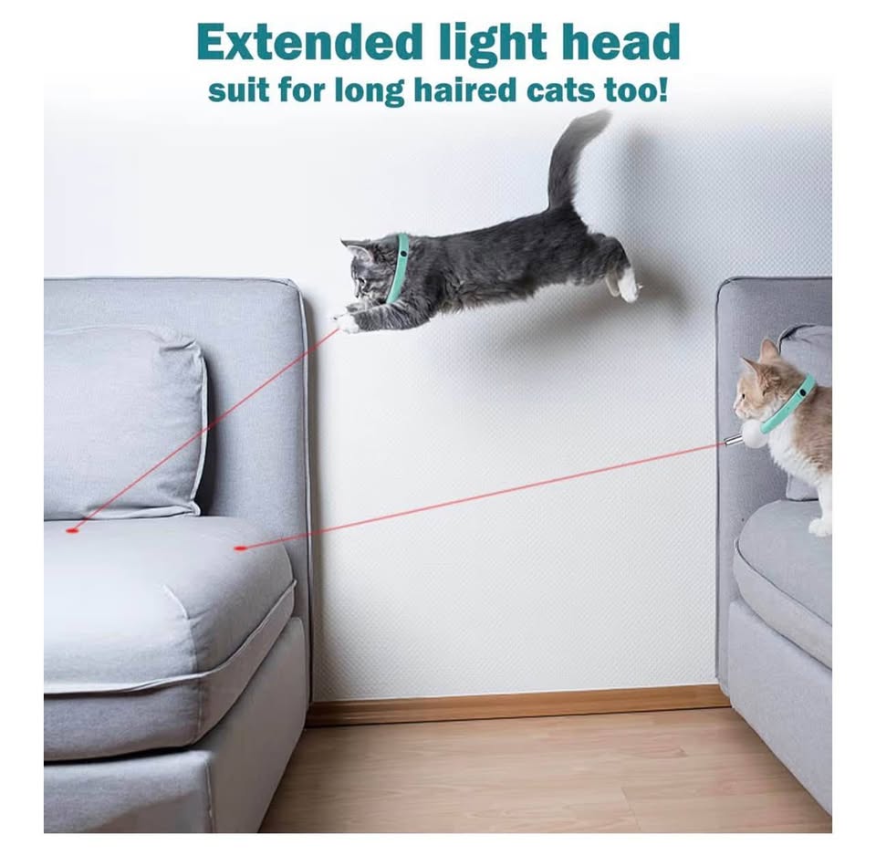 Automatic Cat Toys with LED Light,Upgraded Lengthened Light Head, Interactive To