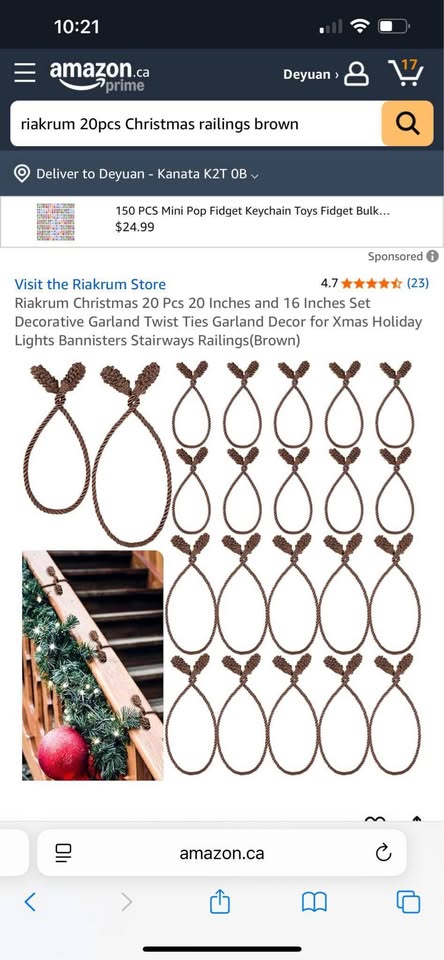 Christmas 20 Pcs 20 Inches and 16 Inches Set Decorative Garland Twist Ties