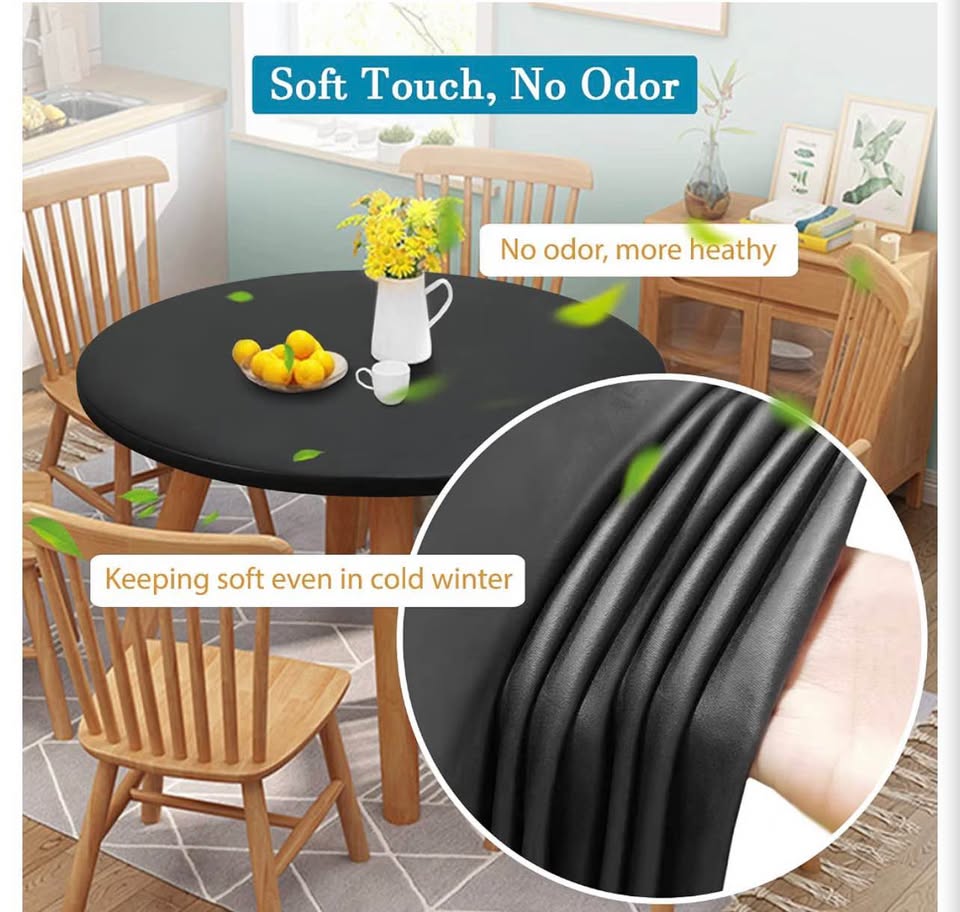 Black Spandex Round Table Cover