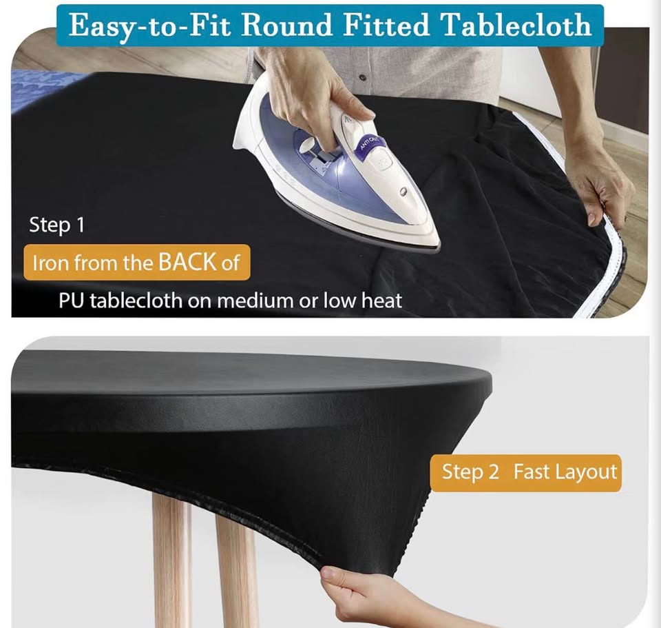 Black Spandex Round Table Cover