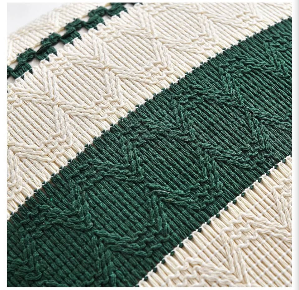 Set of 2 Boho Textured Lumbar Pillow Covers