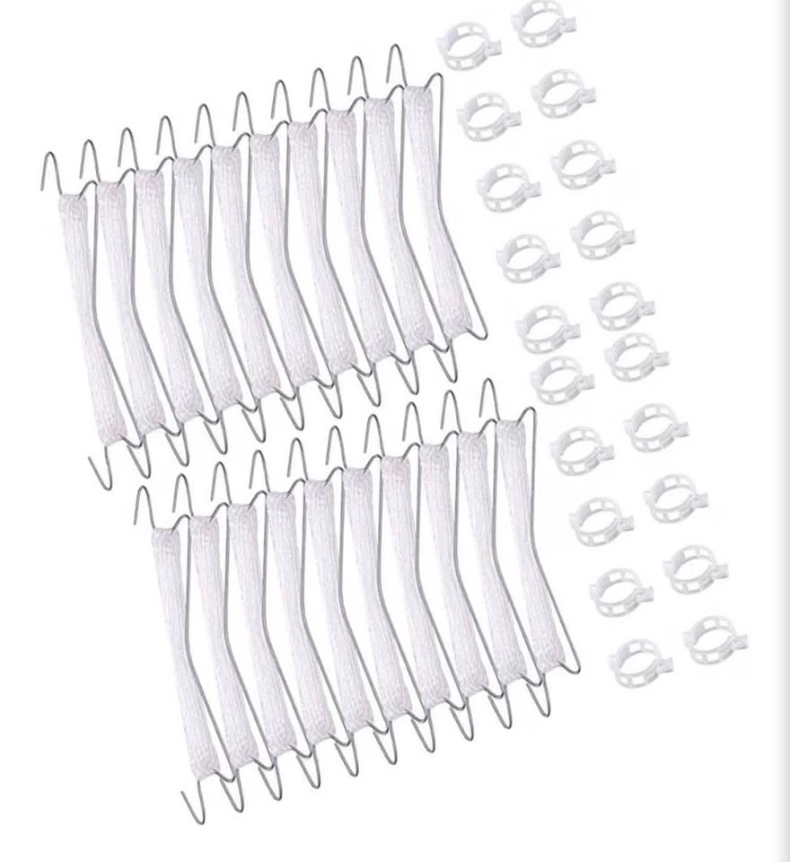 40 pcs Tomato Support Hooks with Twine and Clips
