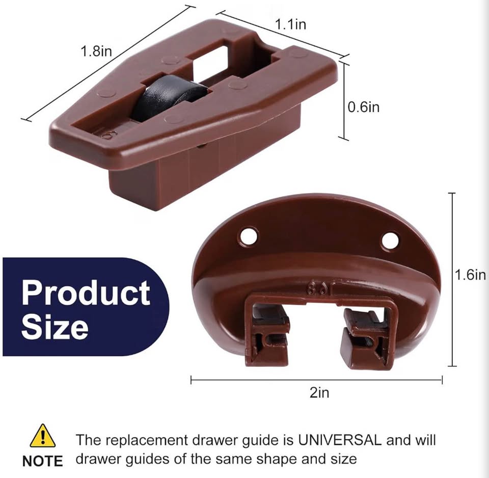 5-Pack Universal Drawer Guide and Stop Replacement Kit