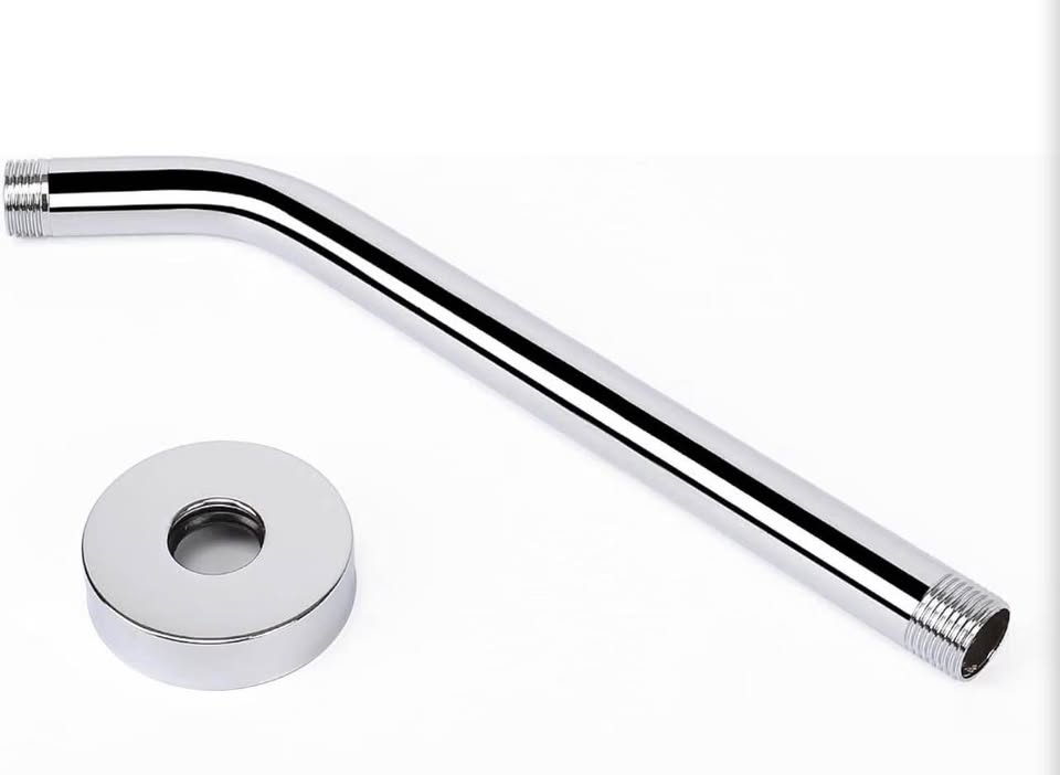 12-Inch Stainless Steel Shower Arm with Flange