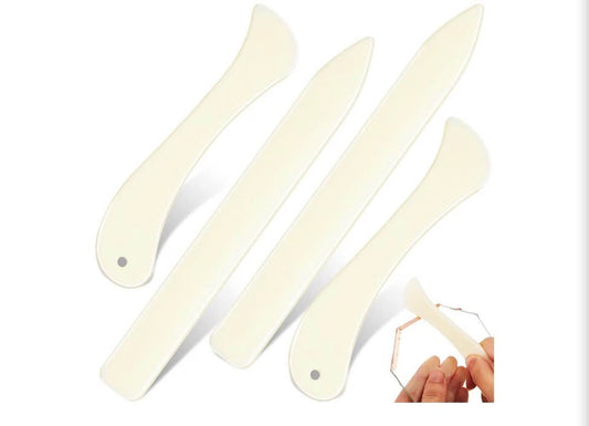 Cunhill 4 Pcs Stained Glass Tools Plastic Fid Burnisher Foiler Holder