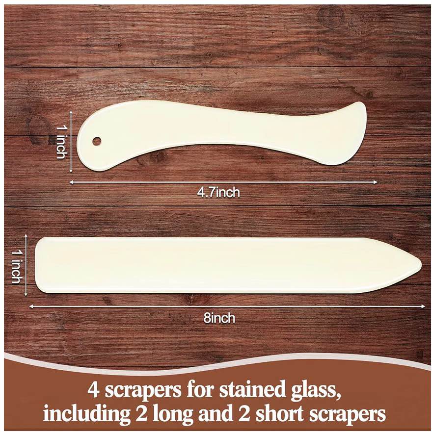Cunhill 4 Pcs Stained Glass Tools Plastic Fid Burnisher Foiler Holder