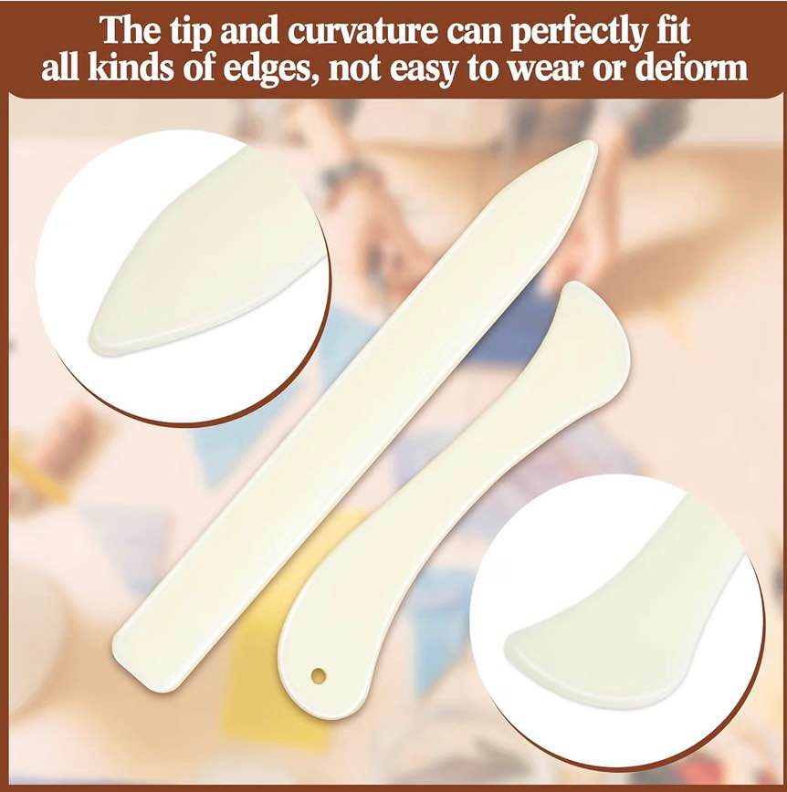 Cunhill 4 Pcs Stained Glass Tools Plastic Fid Burnisher Foiler Holder