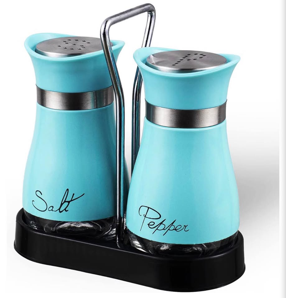 Salt and Pepper Shaker Set with Caddy