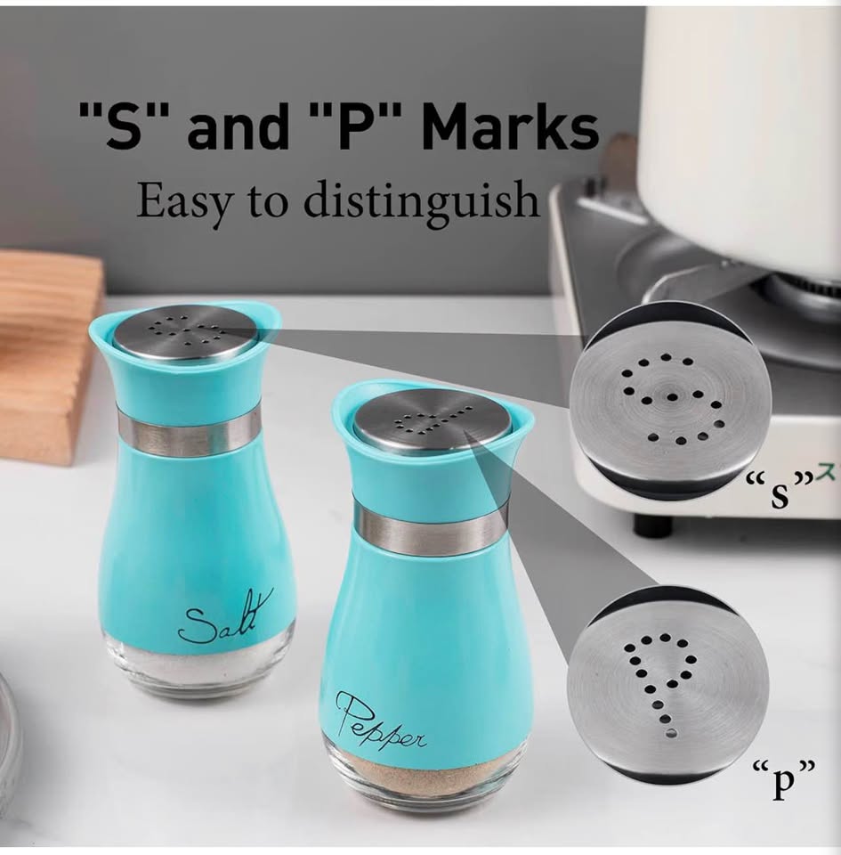 Salt and Pepper Shaker Set with Caddy