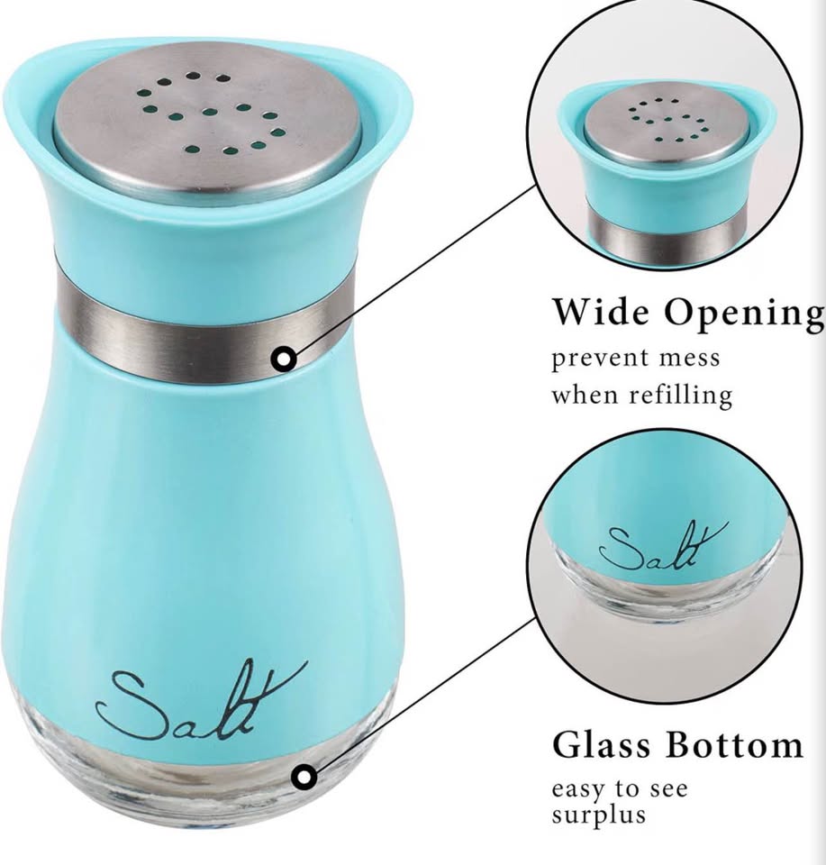 Salt and Pepper Shaker Set with Caddy