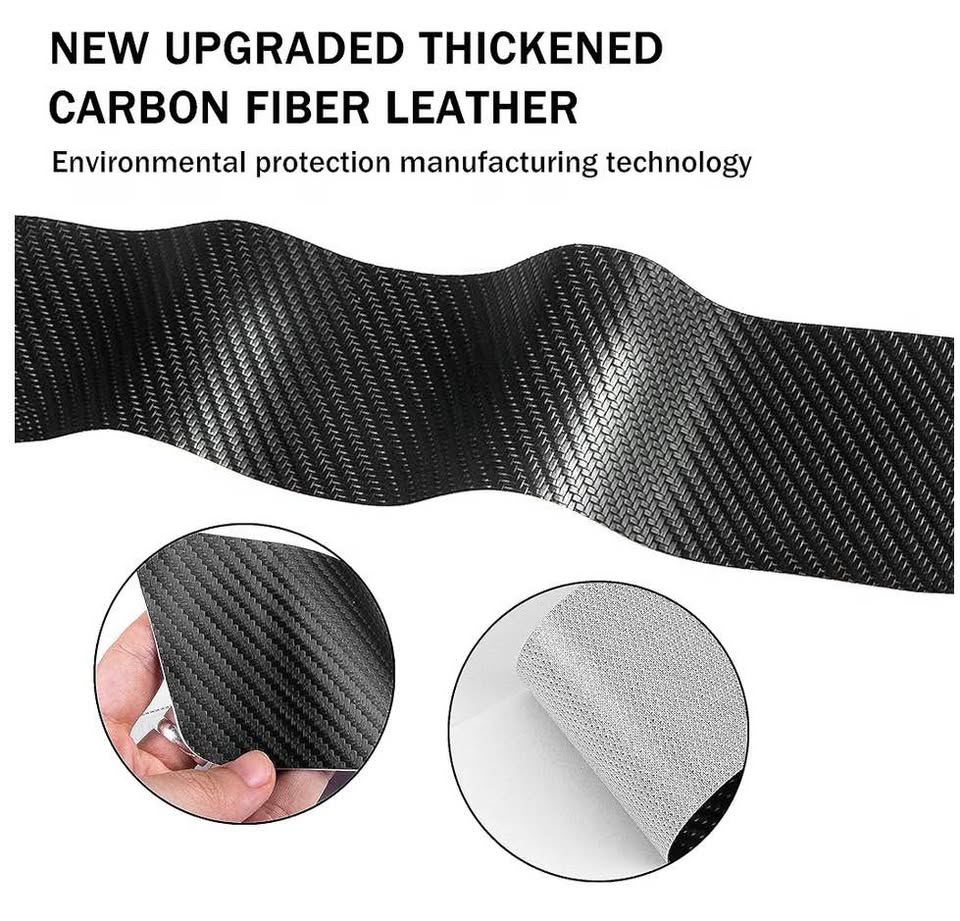 5-Piece Carbon Fiber Style Car Door Sill Protector Set