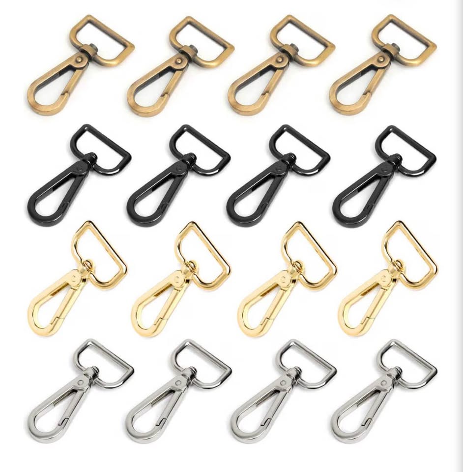 16-Piece Swivel Lobster Claw Clasps in 4 Colors