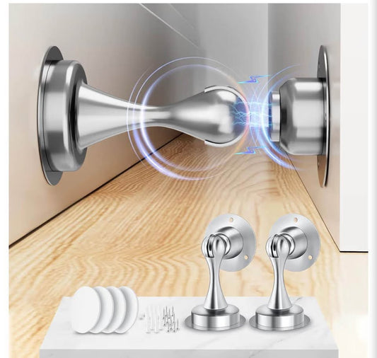 Stainless Steel Magnetic Door Stopper 2-Pack