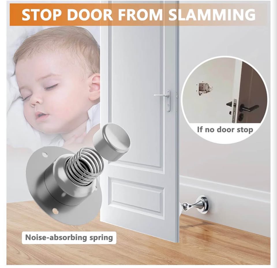 Stainless Steel Magnetic Door Stopper 2-Pack
