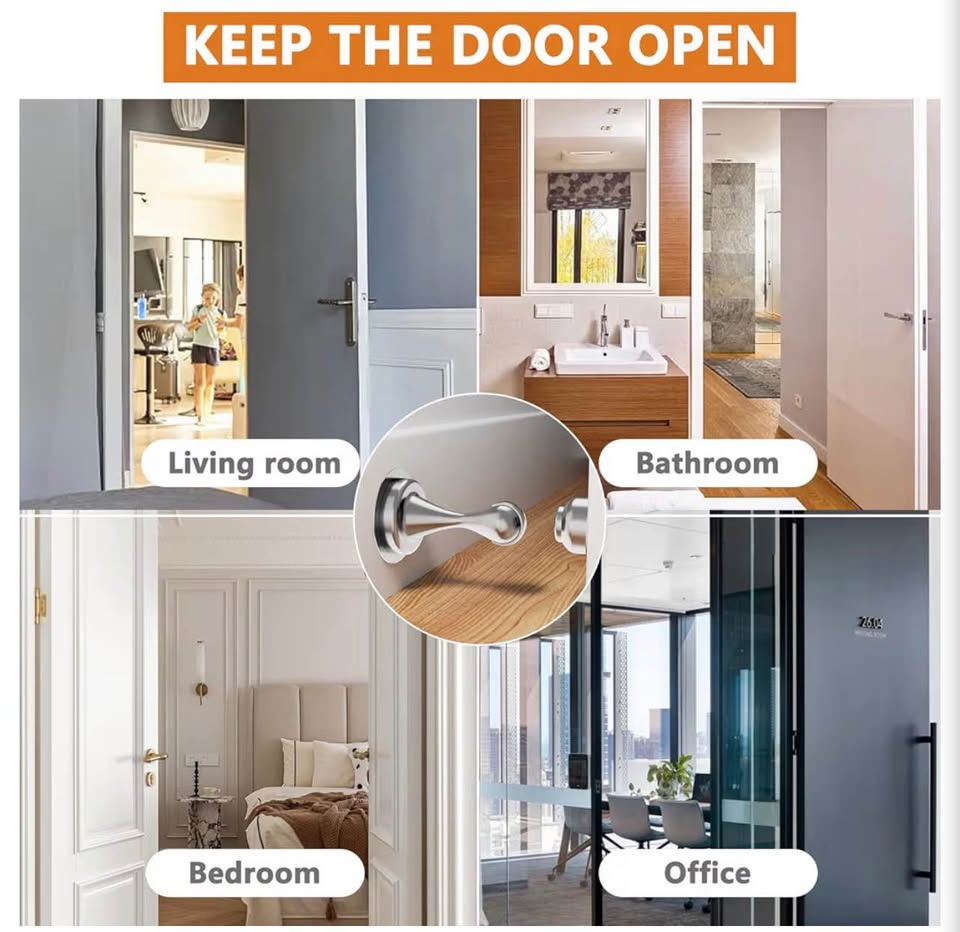Stainless Steel Magnetic Door Stopper 2-Pack