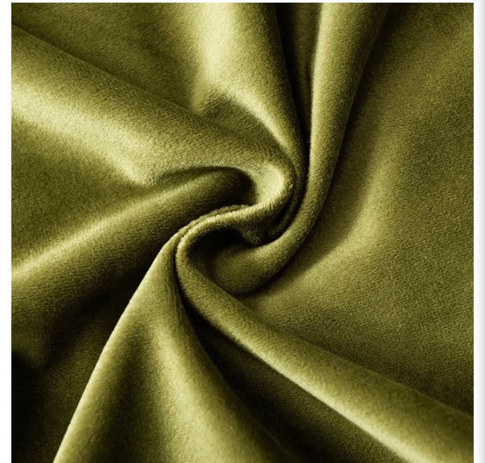 Olive Green Velvet Throw Pillows covers - Set of 2