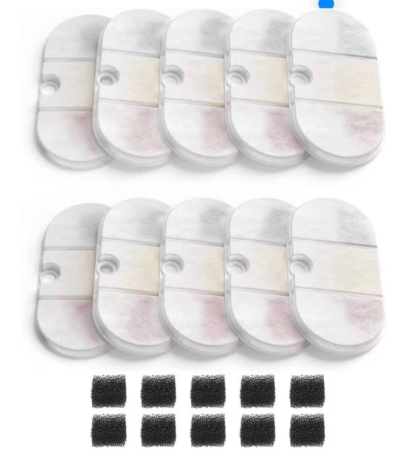 10-pack Filters Replacement, Compatible with PETLIBRO 71oz/2.1L Cat Water Founta