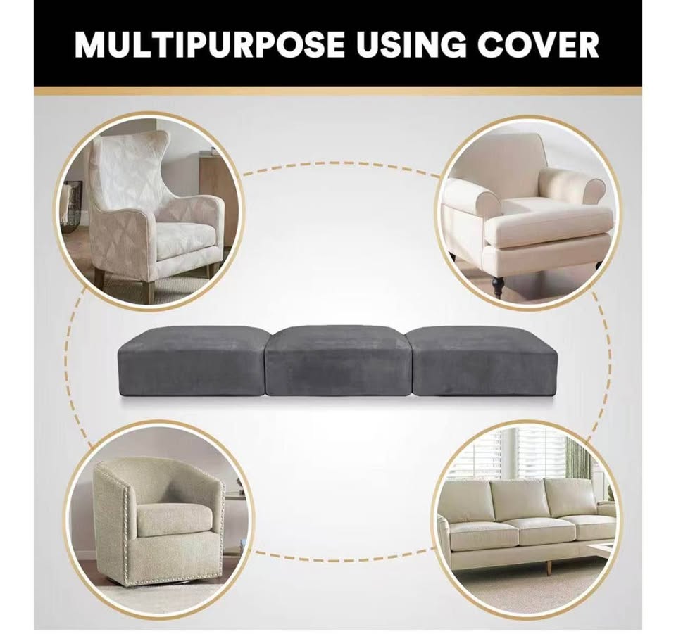 Stretch Velvet Couch Cushion Covers for Individual Cushions Sofa Cushion Covers 