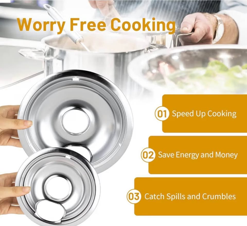 4 Pack Chrome Drip Pans