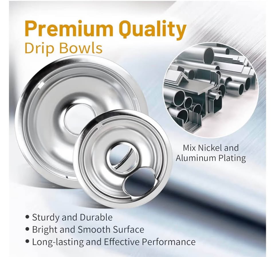 4 Pack Chrome Drip Pans