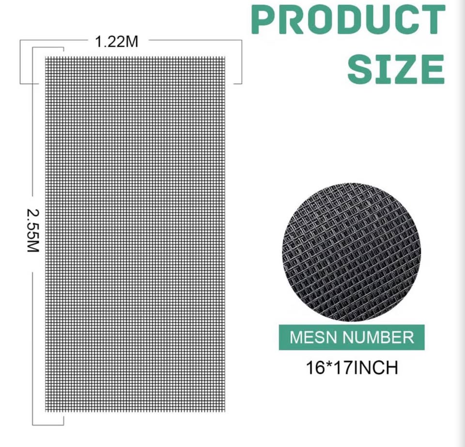 Pet Proof Window Screen Replacements 47.2"X 98.4" Window Screen Roll Door Screen