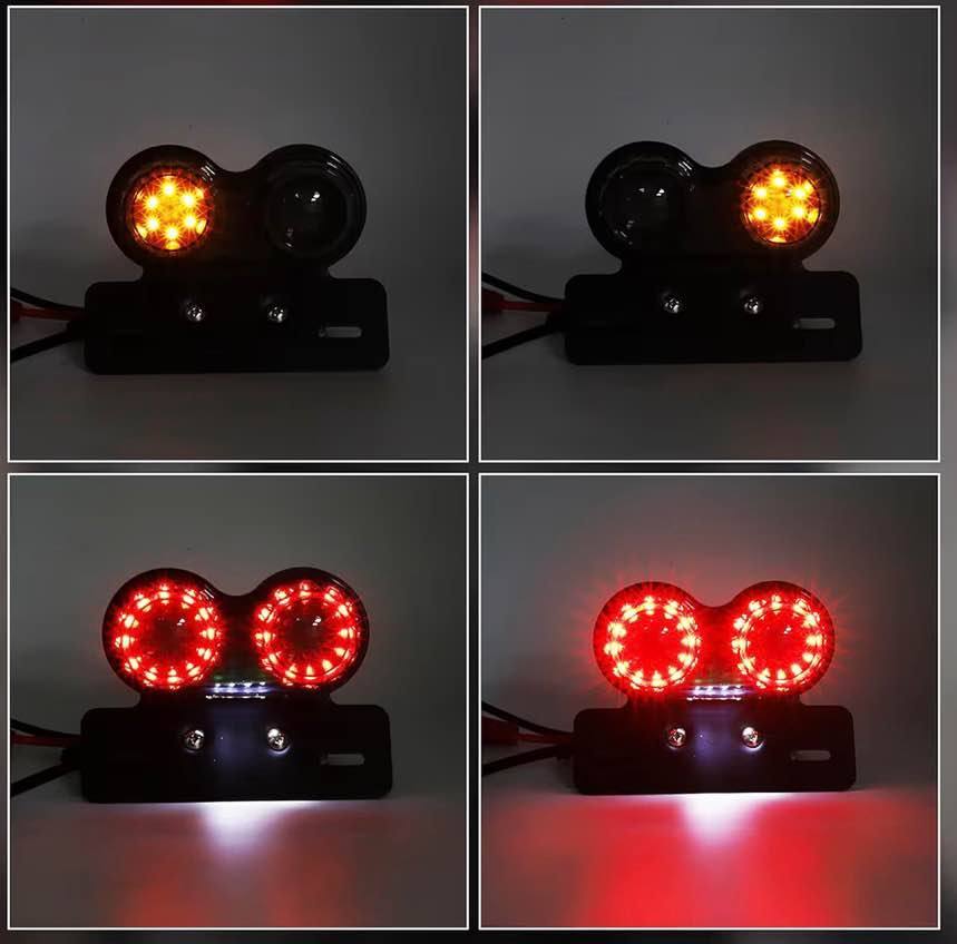 40-LED 40W Motorcycle Tail Light Integrated Running Lamp Brake&Turn Signal Light