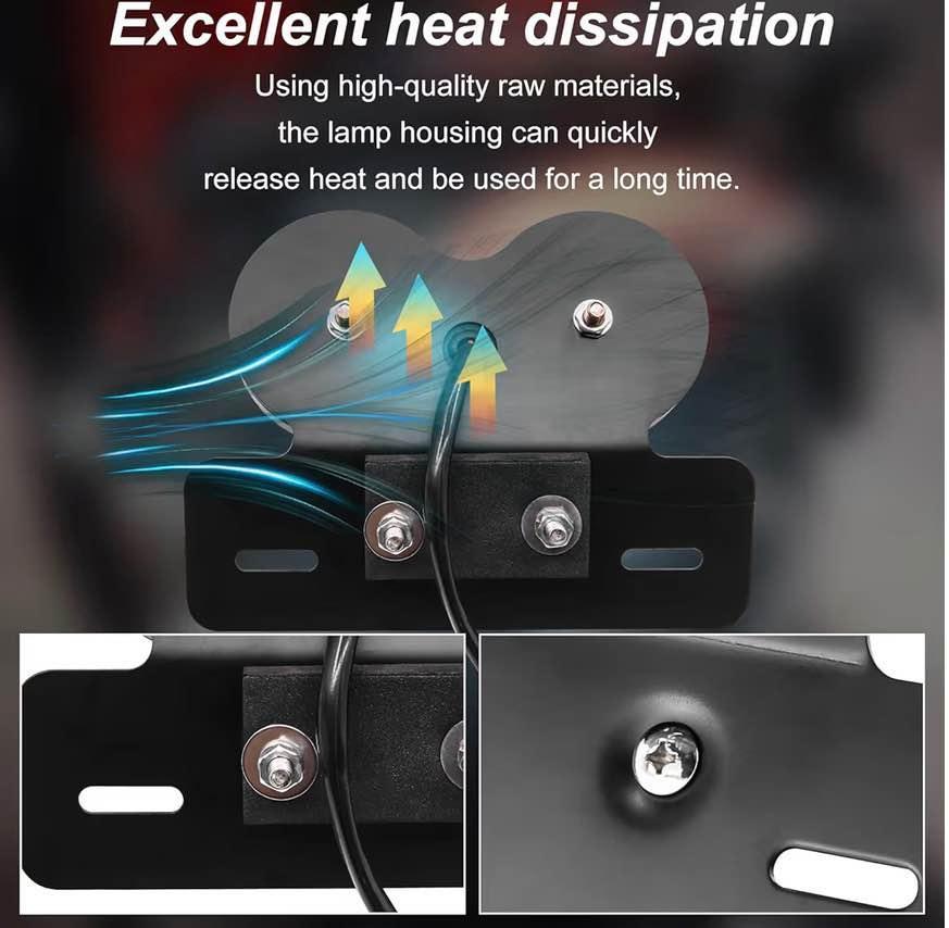 40-LED 40W Motorcycle Tail Light Integrated Running Lamp Brake&Turn Signal Light